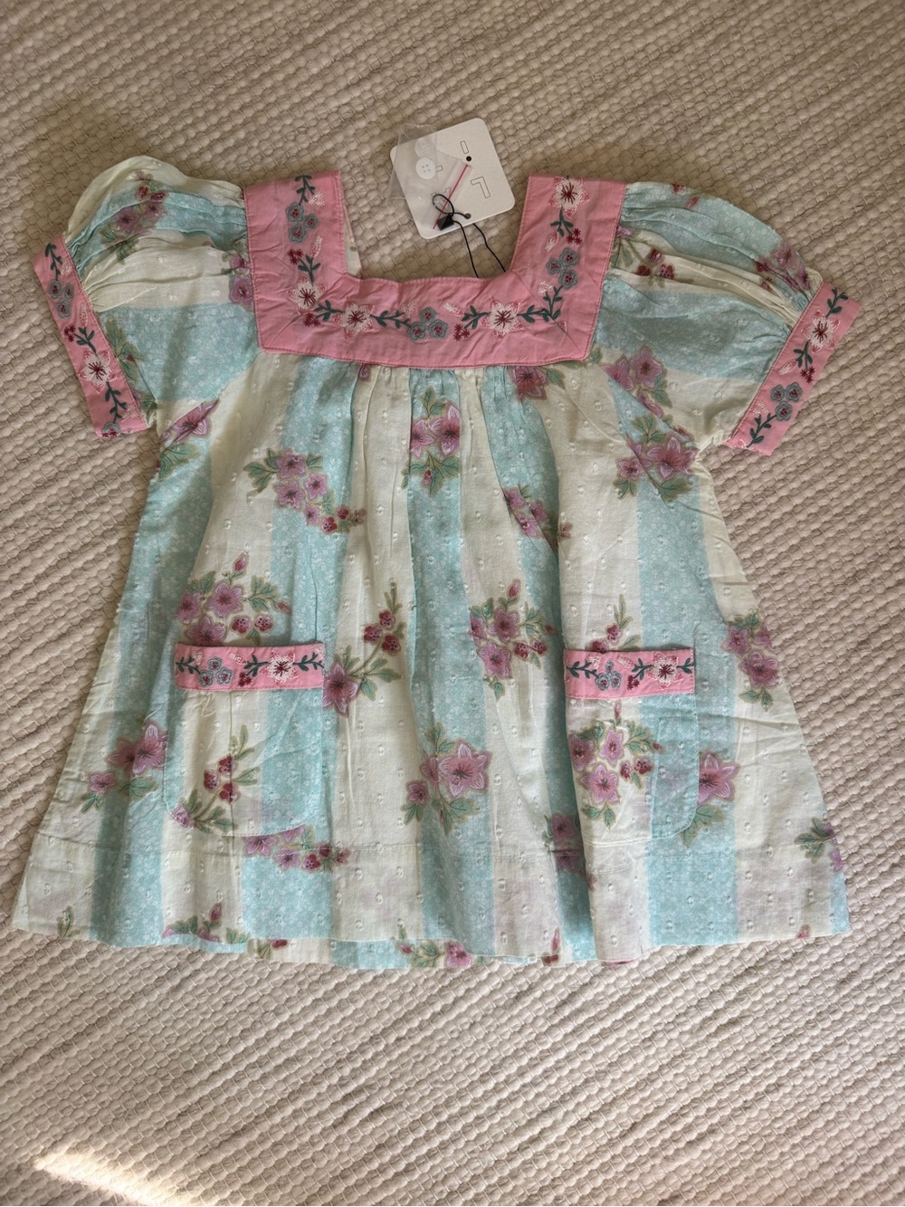 Lali Adele Dress Minty Stripe 2Y NWT